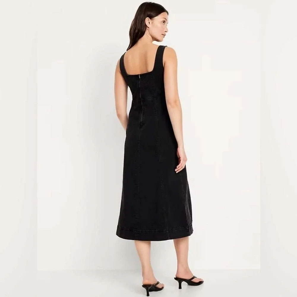 old navy women's fit & flare sleeveless denim midi dress Dresses 59 and wear sizes s (4) Old Navy Fit & Flare